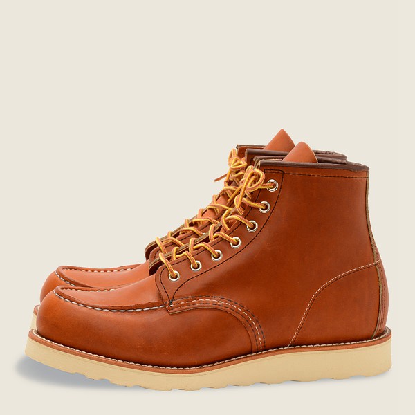 Red Wing Mens Heritage Boots - Classic Moc – 6-inch Legacy Leather - Brown - BOI816793